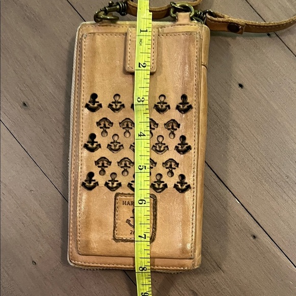 Harbour Genuine Leather Women’s Crossbody purse wallet 4”x8” Brown​ - Picture 7 of 7